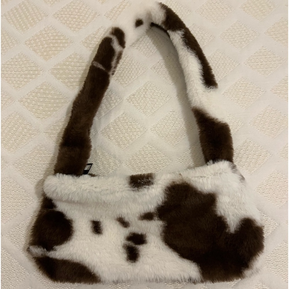 Fuzzy Brown Cow Bag
